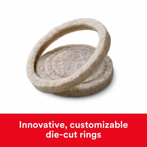 Scotch™ Custom Fit Felt Pads - Beige Perspective: right