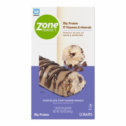 ZonePerfect Chocolate Chip Cookie Dough Energy Bars, 12 ct