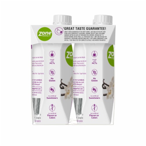 ZonePerfect Keto Vanilla Ready-to-Drink Shakes Perspective: right