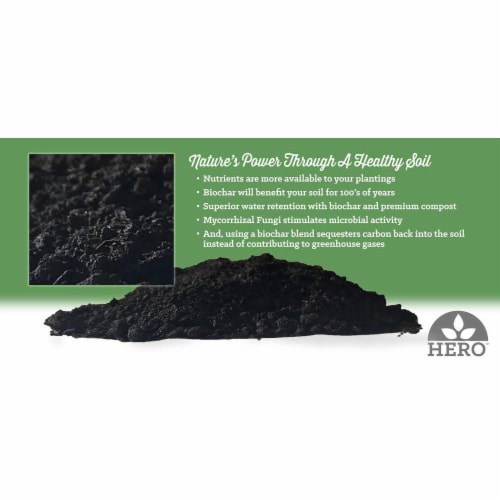 WAKEFIELD HERO Blend 1 cu. ft. Biochar Organic Garden Compost with Mycorrhizal Fungi