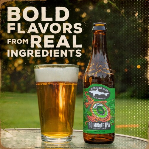 Dogfish Head 60 Minute IPA Beer Perspective: right