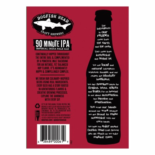 Dogfish Head 90 Minute Imperial IPA Beer Perspective: right