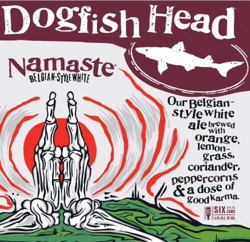 Dogfish Head Namaste Belgian-Style White Ale Perspective: right