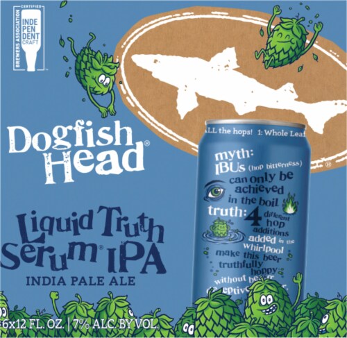 Dogfish Head Liquid Truth Serum IPA India Pale Ale Perspective: right