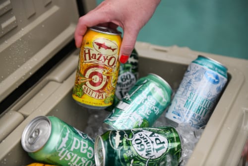Dogfish Head Hazy-O Hazy IPA Beer Perspective: right