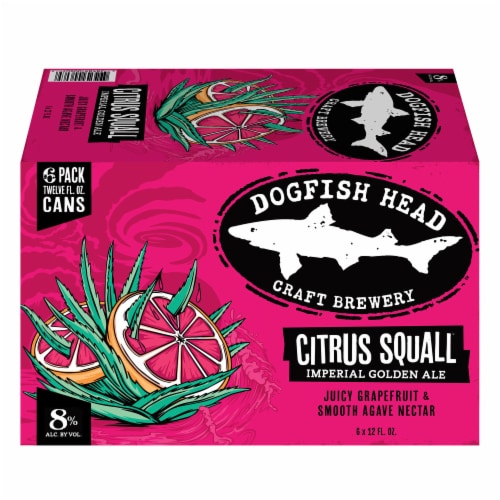 Dogfish Head Citrus Squall Double IPA Beer Perspective: right