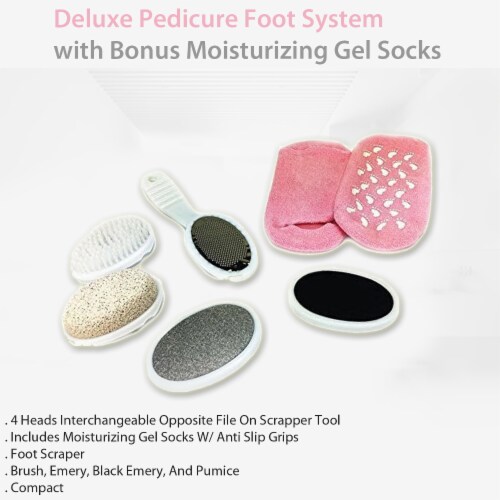 As Seen On TV Deluxe Pedicure Foot System with Bonus Moisturizing 