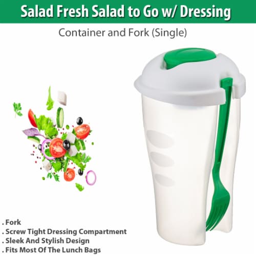 Salad Fresh Salad to Go w/ Dressing Container and Fork (Single) Perspective: right