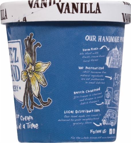 Lopez Island Creamery Handmade Vanilla Ice Cream Pint Perspective: right