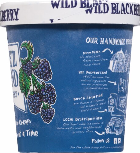 Lopez Island Creamery Wild Blackberry Ice Cream Pint Perspective: right