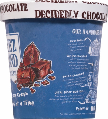 Lopez Island Creamery Decidedly Chocolate Ice Cream Pint Perspective: right