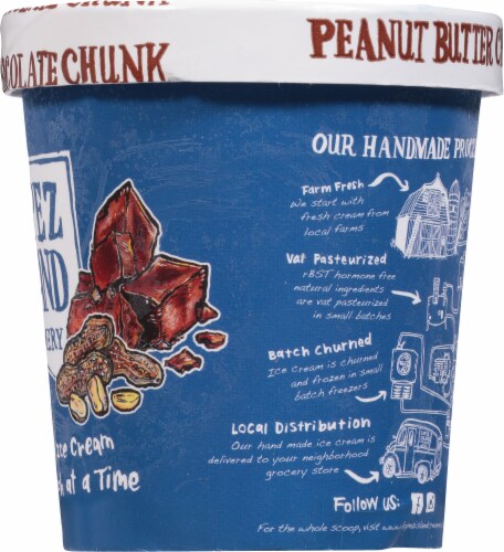 Lopez Island Creamery Peanut Butter Chocolate Chunk Ice Cream Perspective: right