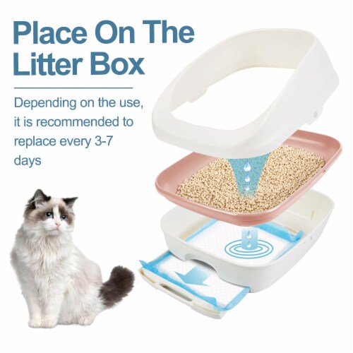 Ownpets Disposable Cat Litter Mat With 6-Layer Leak-proof 17.7 * 13 (50 Pcs) Perspective: right