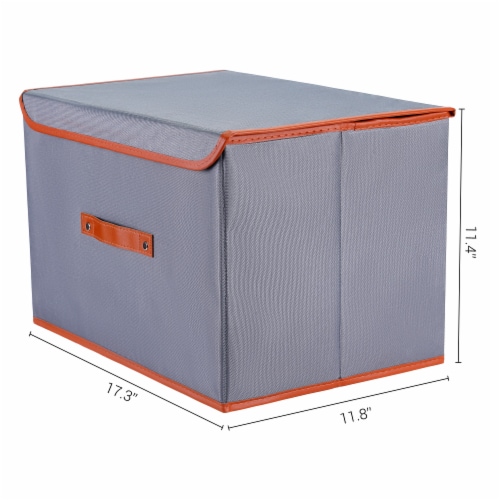uxcell Collapsible Storage Basket Closet Clothes Organizer Perspective: right