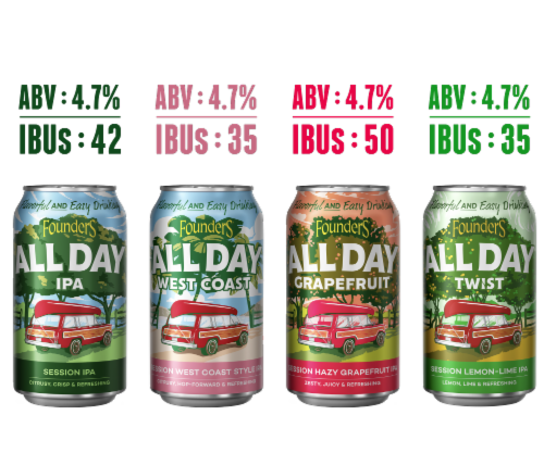 Founders® Brewing All Day Craft Beer Variety Pack Cans