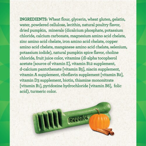 Greenies Large Pumpkin Spice Flavored Dental Dog Treats Perspective: right