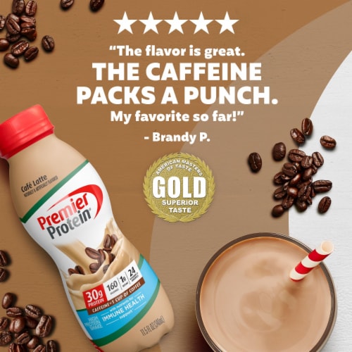 Premium Protein® Cafe Latte Protein Shake Bottle Perspective: right