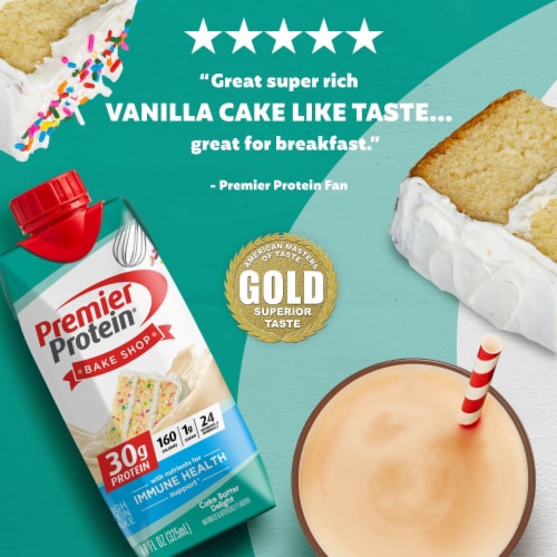 Premier Protein® Gluten Free Cake Batter Delight Protein Shake Perspective: right