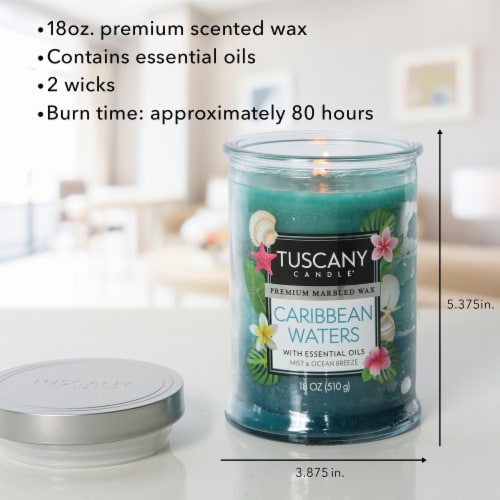Tuscany Candle™ Caribbean Waters Scented Triple Pour Jar Candle Perspective: right