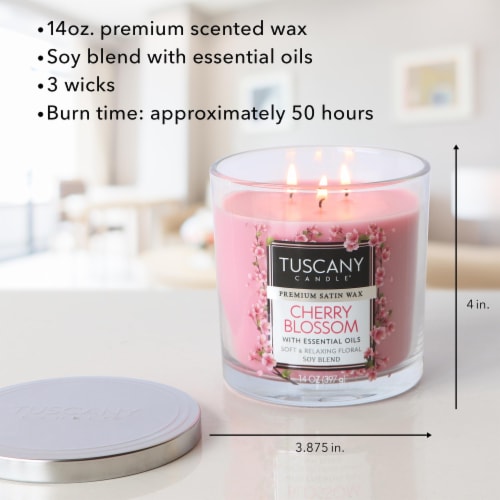 Tuscany Candle™ Cherry Blossom Premium Satin Wax Perspective: right