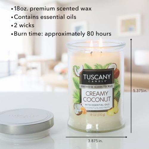 Tuscany™ Jar Candle Creamy Coconut Perspective: right