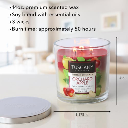 Tuscany Candle® Jar Candle Triple Pour Orchard Apple Perspective: right