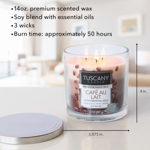 Tuscany Jar Candle™ Triple Pour Cafe Au Lait Perspective: right
