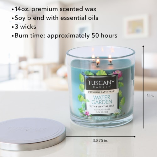 Tuscany Candle™ Triple Pour Water Garden Jar Candle Perspective: right