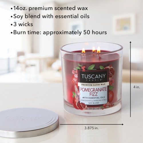 Tuscany Jar Candle™ Triple Pour Pomegranate Fizz Perspective: right