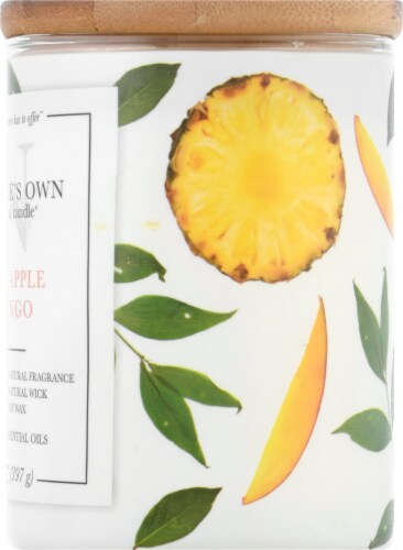 Nature's Own Pineapple Mango Soy Wax Candle Perspective: right