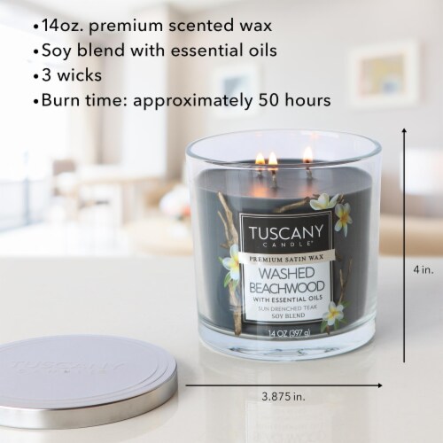 Tuscany Candle™ Washed Beachwood Premium Satin Wax Perspective: right