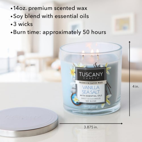 Tuscany Candle® Jar Vanilla Sea Salt Perspective: right