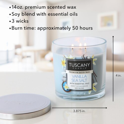 Tuscany Candle® Jar Vanilla Sea Salt Perspective: right