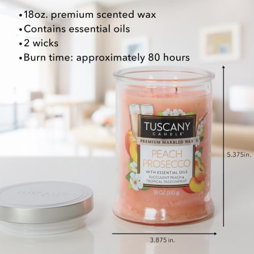 Tuscany Candle™ Jar Candle Peach Prosecco Perspective: right