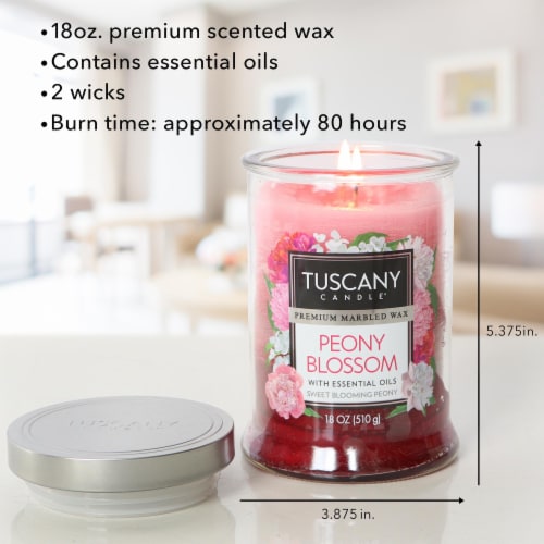 Tuscany Candle™ Triple Pour Jar Candle Peony Blossom Perspective: right