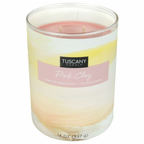 Tuscany Home Decor Collection Scented Jar Candle - Pink Clay Perspective: right