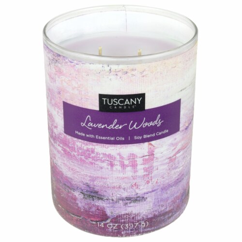 Tuscany Home Decor Collection Scented Jar Candle - Lavender Woods Perspective: right