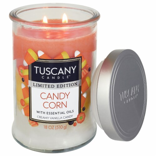Tuscany Candle Candy Corn Limited Edition Scented Triple Pour Jar Candle Perspective: right