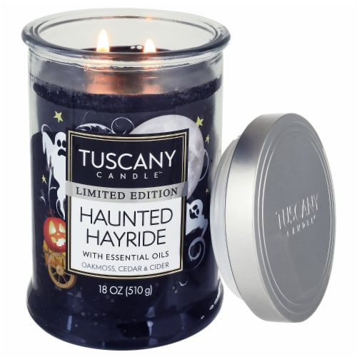 Tuscany Candle Haunted Hayride Limited Edition Scented Jar Candle Perspective: right