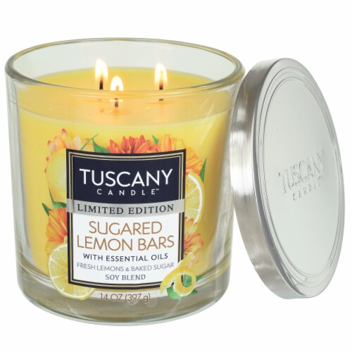 Tuscany Candle Sugared Lemon Bars Limited Edition Scented Jar Candle Perspective: right