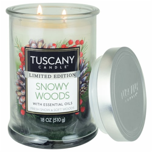 Tuscany Candle™ Limited Edition Snowy Woods Scented Triple Pour Jar Candle Perspective: right