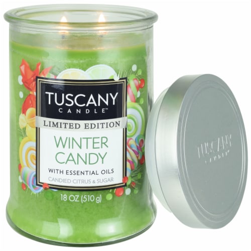 Tuscany Candle™ Limited Edition Winter Candy Scented Jar Candle Perspective: right
