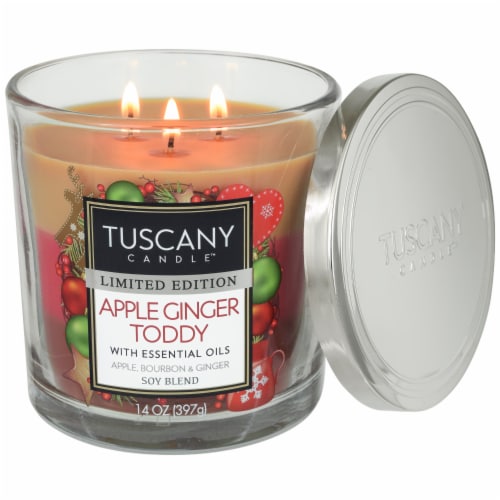 Tuscany Candle™ Limited Edition Apple Ginger Toddy Scented Triple Pour Jar Candle Perspective: right