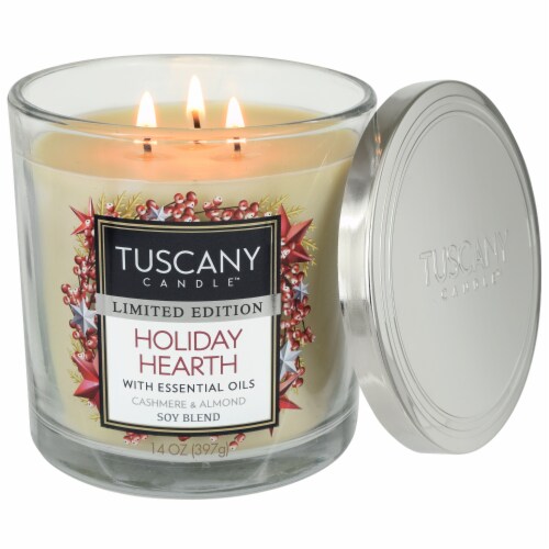 Tuscany Candle™ Limited Edition Holiday Hearth Scented Jar Candle Perspective: right