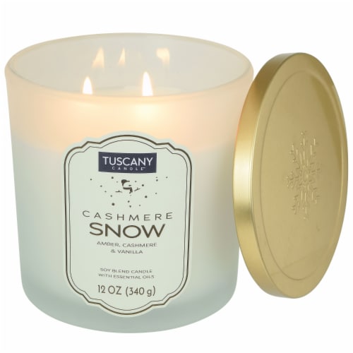 Tuscany Candle™ Limited Edition Cashmere Snow Scented Jar Candle Perspective: right