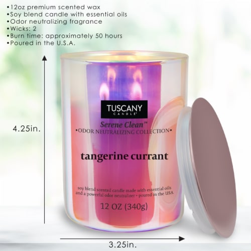 Tuscany Candle™ Serene Clean Collection Tangerine Currant Scented Jar Candle Perspective: right