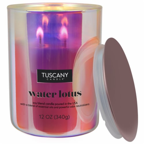 Tuscany™ Serene Clean Collection Scented Jar Candle Water Lotus Perspective: right