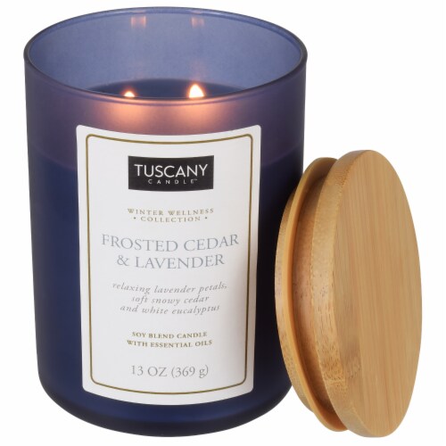Tuscany Candle™ Frosted Cedar & Lavender Scented Jar Candle Perspective: right