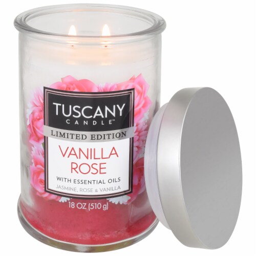 Tuscany™ Limited Edition Scented Triple Pour Jar Candle - Vanilla Rose Perspective: right