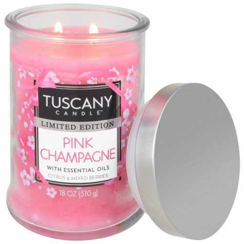 Tuscany™ Limited Edition Scented Jar Candle - Pink Champagne Perspective: right